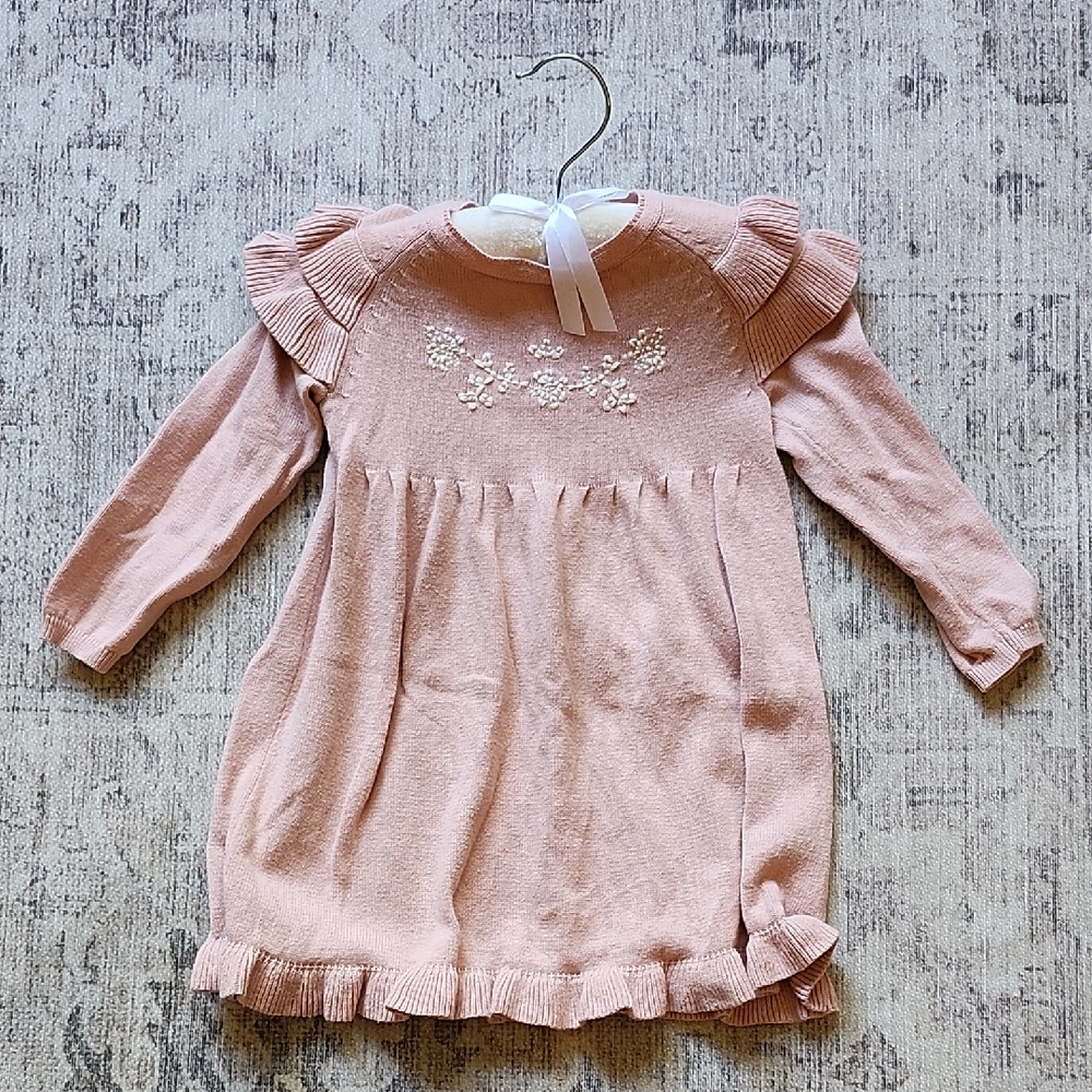 Pink Ruffled Kids Dress